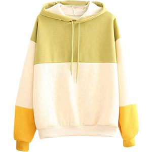 Sweat à capuche d'hiver à manches longues pour femmes, Streetwear décontracté à la mode, couleur bloquée - Product Image 1