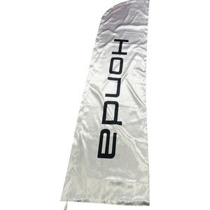 Drapeau en forme de plume Hoiana Resort Vinfast, bleu satiné, polyester, impression numérique, durable, mât en aluminium, bannière promotionnelle - Product Image 2