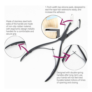 Pinzas de Acero Inoxidable para Extensiones de Cabello con Micro Anillos, Estilo Recto, Marca Privada para Salón de Belleza, MIANBRO ENTERPRISES - Product Image 3