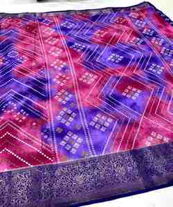 Sari de aspecto tradicional para Sari de lino versátil de belleza clásica con trabajo de lentejuelas y detalles de Dori para ropa informal y de fiesta - Product Image 2