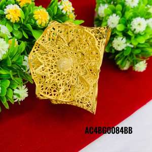 <b>Gold</b> Design <b>Gold</b> Plated Bangles Set. - Product Image 2