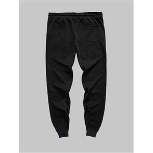 Pantalon de jogging en coton de haute qualité pour hommes, survêtement d'entraînement athlétique lavé avec poches décontractées et motif droit - Product Image 5