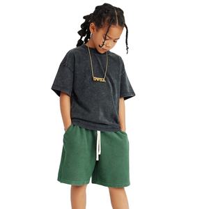 High Quality Heavy-duty Washed Side Slit Breathable Spring and Summer <strong>Shorts</strong> for Children - Product Image 1