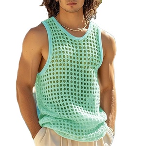 Nouveau style tendance : Débardeurs en maille respirants et à séchage rapide pour hommes – Populaires, décontractés et sexy pour les vacances - Product Image 1