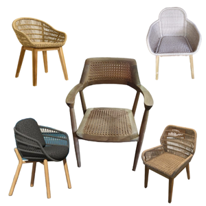 Vente en gros de meubles de salle à manger pour hôtel chaise de salle à manger en bois et rotin meubles commerciaux de haute qualité directement d'usine - Product Image 3