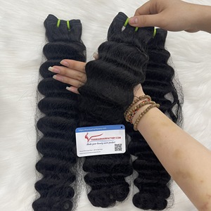 Super venta 100% extensiones de cabello humano Deepwave negro Natural Super alta calidad sin desprendimiento y enredos listo para enviar - Product Image 6