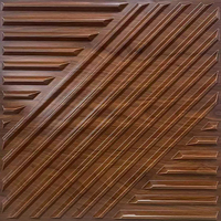 Panel Dinding 3D PVC untuk Dekorasi, Panel Dinding Latar Belakang Meja Resepsionis, Panel Dinding Cekung dan Cembung