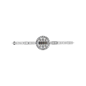 Elegante 950 Platino Baguette-Cut IGI Certified Natural Diamonds Fine Chain & Link Bracelet para fiestas y regalos - Product Image 3