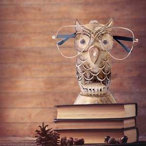 Porte-lunettes en bois fabriqué à la main support de lunettes en forme de hibou blanc-présentoir porte-lunettes de soleil-verre optique - Product Image 6