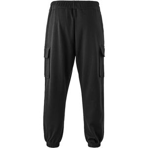 Pantalon cargo pour homme, taille élastique, cordon de serrage, pantalon streetwear avec poches utilitaires - Product Image 3