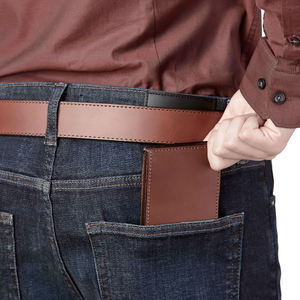 Cartera de Cuero Crazy Horse para Teléfono Móvil para Hombre, Cartera Bifold de Cuero Genuino con Cremallera, Carteras de Cuero para Hombre - Product Image 6