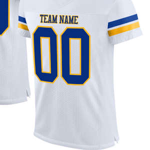 Nouveaux maillots de football américain à manches courtes imprimés avec couleurs d'équipe personnalisées et service OEM - Product Image 3