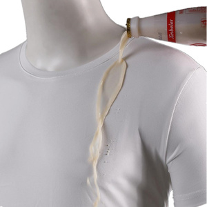 Barato 13 colores cuello redondo manga corta liso hombres camiseta Unisex 190g algodón mercerizado impermeable a prueba de manchas camiseta para hombres - Product Image 2