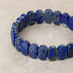 Pulsera de Piedra Natural de Lapislázuli con Corte Ancho - Product Image 3
