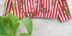 เสื้อแจ็คเก็ตผ้าฝ้ายพิมพ์ลายสไตล์โบฮีเมียนสำหรับผู้หญิง ตกแต่งด้วยลายทางแบบคิโมโน ติดกระดุมด้านหน้า ทำมือสไตล์วินเทจ เหมาะสำหรับฤดูหนาว - Product Image 3