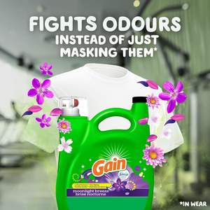 Detergente Líquido para Ropa Gain + Aroma Boost, Aroma Brisa Lunar, 107 Lavados, 154 fl oz, Compatible con HE - Product Image 4
