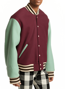 La última chaqueta Varsity de lana con estilo para hombres, tipo de cierre, bolsillos con botones, chaqueta Varsity Bomber de béisbol universitario Letterman para hombres - Product Image 3