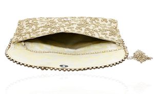 Pochette de broderie indienne traditionnelle cadeau pour elle broderie à la main Boho pochette Design coloré pour sac à main de mariée - Product Image 3