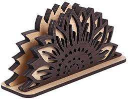 Porte-serviettes en bois moderne de taille personnalisée, décoration de table faite à la main pour la maison, l'hôtel, le restaurant - Product Image 2