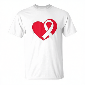 Nel febbraio indossa la nostra maglietta rossa per la consapevolezza sulle malattie cardiache (CHD), un articolo promozionale elegante. - Product Image 2