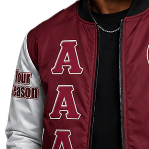 Customized Chapter Stitched Personalized KA|PSI Bomber <b>Jacket</b> High Quality Fraternity <b>Jacket</b> - Product Image 6