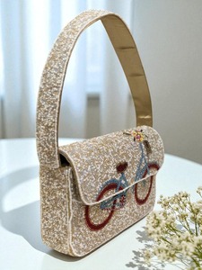 Sacs à bandoulière en coton perlé faits à la main, style classique, pour les fêtes, mode estivale, HUSSAIN CRAFTS Inde, design personnalisé en soie - Product Image 2