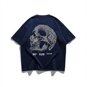 Camiseta de Hombre con Hombros Caídos, Corte Holgado, 100% Algodón, Estilo Casual Urbano, Logotipo Personalizado, OEM, Venta al Por Mayor - Product Image 1