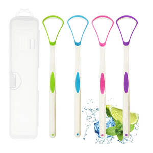 Meilleures ventes, grattoir à langue en acier inoxydable de qualité supérieure, dessus en plastique, réutilisable, design durable, écologique, couleurs personnalisées - Product Image 2