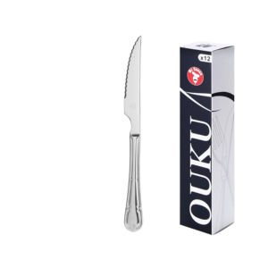 Mr. Spoon Serie Flores, Coltello da Carne Lungo 225mm, Acciaio Inox 13/0, Adatto per Lavastoviglie, Ideale per Hotel e Ristoranti - Product Image 1