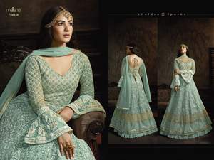 ชุดคลุมยาวผ้าปักลายกอร์เจ็ตเต้อคาลีแฟชั่นทันสมัยสำหรับผู้หญิงชุดสูทแต่งงานชุดปาร์ตี้อินเดีย - Product Image 4