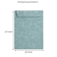 Portapapeles de Cuero PU A4 con Impresión por Sublimación, Personalización de Logotipo, Múltiples Bolsillos, Envío Rápido, Directo de Fábrica, para Escuela y Oficina