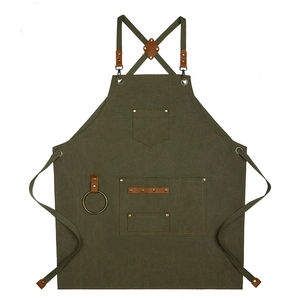 Wholesale Canvas Cotton Adjustable Cross Back Bib Cooking <b>Apron</b> for <b>BBQ</b> & Grill - Product Image 6