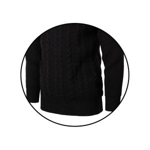 Automne hiver hommes Premium haute qualité chaud cou pull décontracté nouveau tricot hauts pullover manches longues respirant motif rayé - Product Image 6