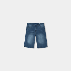 กางเกงยีนส์ขาสั้นทรงหลวมเอวกลางสไตล์เรโทร ผ้าฝ้าย 100% แห้งเร็ว น้ำหนักเบา ไซส์ใหญ่ สำหรับผู้ชาย ใส่ได้ในฤดูร้อน สไตล์ไฮสตรีท สีพื้น - Product Image 1