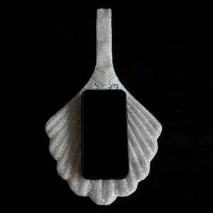 Bolso de Mano Informal con Cuentas de Vidrio Multicolores y Asa, Bolso Baguette Hecho a Mano en India - Product Image 4