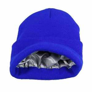 Bonnets en acrylique jacquard, nouveaux modèles les plus vendus, couleurs unies, tricotés avec du satin, matériau personnalisé, bonnets de sport d'extérieur - Product Image 5