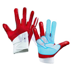 Recién llegado Guantes de receptor de fútbol americano ligeros de dedo completo Guantes deportivos transpirables multifuncionales de moda de equipo - Product Image 1