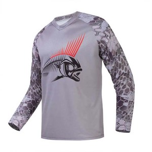 เสื้อยืดผู้ชายแขนยาว Ringer Fishing Running rash ยามตกปลาเสื้อกลางแจ้งเสื้อแบบสวมหัวเสื้อระบายอากาศสำหรับผู้ชาย - Product Image 4