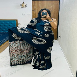 Attrayant Gaji Silk avec Ajrakh Print Saree Fabricant et fournisseur de Surat au prix de gros - Product Image 1
