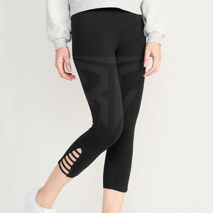 Leggings de Compresión de Spandex sin Costuras de Cintura Media para Mujer, con Logotipo Personalizado, Cintura Elástica, Color Sólido, Transpirables, Tallas XL XXL, para Fitness - Product Image 3