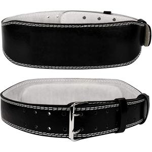 Ceinture de musculation unisexe en cuir de vache, ceinture de musculation en cuir PU, soutien pour redresser le dos, équipement de fitness en gros, ceinture de musculation noire - Product Image 4