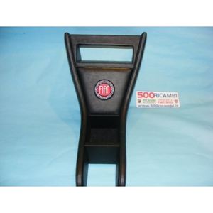 TUNNEL SPORTIVO ECOPELLE NERO PARA FIAT 500 D F L R + LOGO FIAT VERSIÓN BAJO PERFIL - Product Image 1