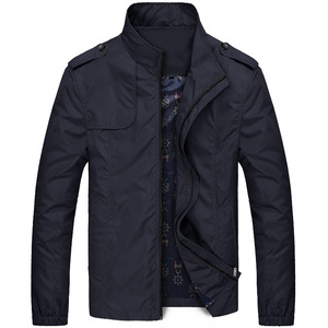 Blouson bomber zippé à col montant pour homme, style streetwear décontracté pour adultes, avec logo sur le devant, idéal pour l'automne - Product Image 3