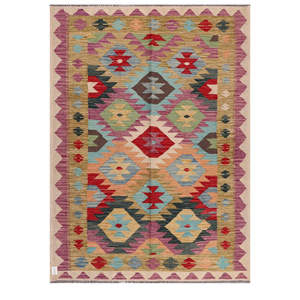 Alfombra Kilim de Maimana, Afganistán, 206 x 152 cm, Juego de Alfombras - Product Image 1