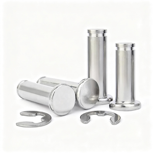 Pasador ranurado de latón mecanizado por CNC para anillo, equipo industrial de acero inoxidable, posicionamiento, perforación y escariado - Product Image 1