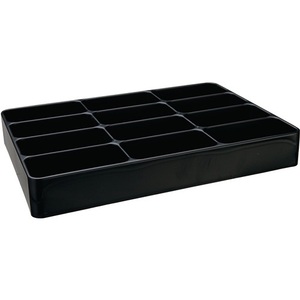 <b>Drawer</b> Organizers LOGS 133 Insert Black <b>Plastic</b> 12-Way H48xB338xD238mm Pack of 6 - Product Image 1
