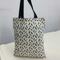 Sac fourre-tout en toile de coton pliable avec logo imprimé personnalisé, sac de shopping réutilisable élégant, printemps, été, hiver, tout personnalisé