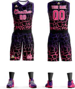 Uniformes de baloncesto personalizados de alta calidad, venta al por mayor, camiseta de sublimación completa 3D con logotipo de transferencia de calor, uniformes de baloncesto baratos - Product Image 1