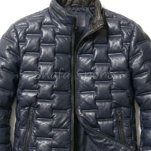 Venta al por mayor nuevos modelos de chaquetas de cuero con logotipo personalizado para los hombres Nuevo diseño Chaquetas de cuero genuino Chaqueta de cuero de invierno de alta calidad - Product Image 3