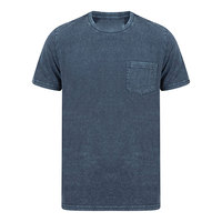 T-shirt en toile délavée pour homme, fabrication usine, nouvelle collection, polyester/coton, coupe classique, respirant, écologique, 180g, haute qualité, OEM